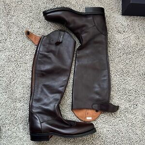 Beautiful leather Febo boots- brown- size 36